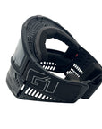 G1 Goggle strap 2MM BLACKED OUT - WHT LOGO