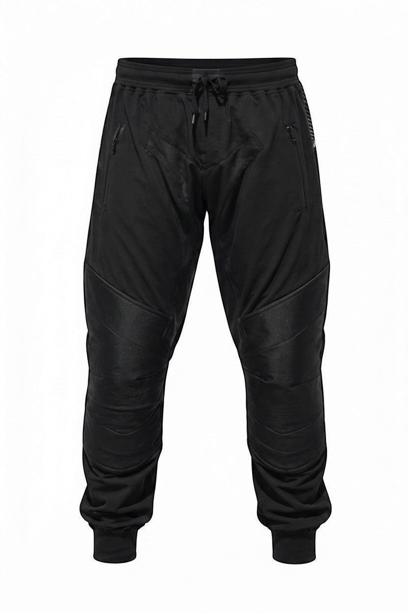 G1 ATHLETE™ G1 ELITE JOGGERS 3.0 black joggers with zippered pockets and padded knee details for paintball.