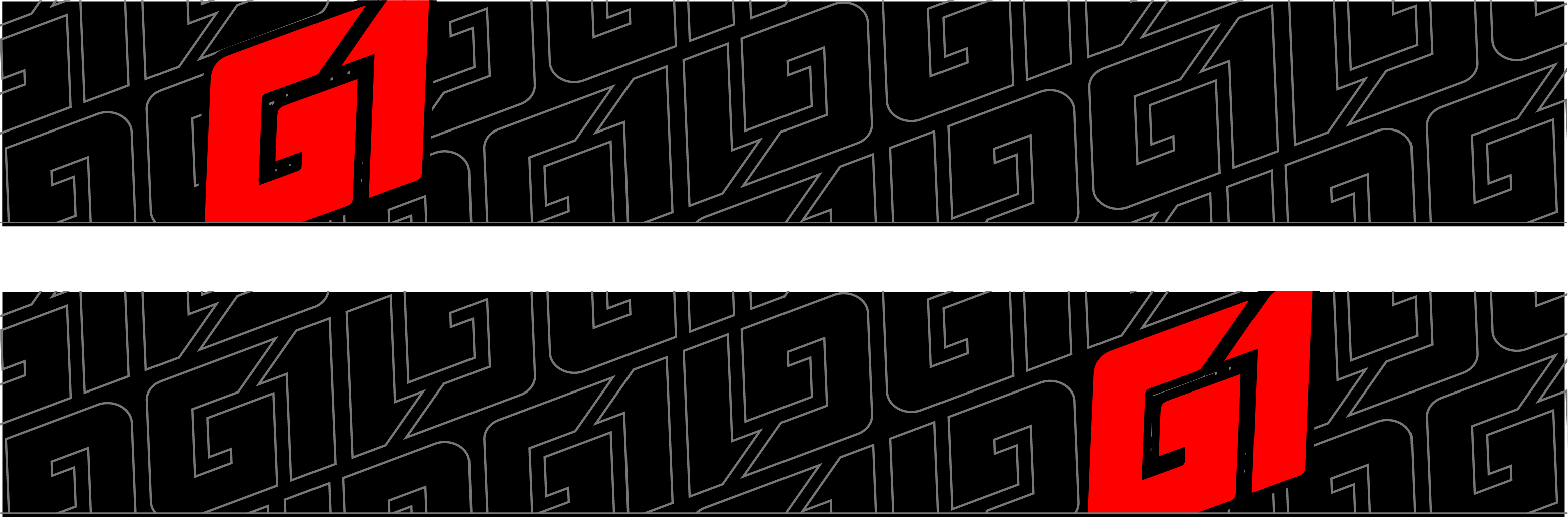 G1 Goggle strap 2MM GRID &amp; RED LOGO